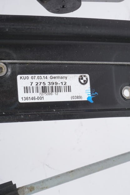13-18 BMW 650i 640i Grand Coupe Rear Left Dr Side Window Regulator & Motor OEM