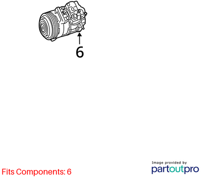 08-11 Mercedes W204 C300 Ac Compressor A0022303111 OEM
