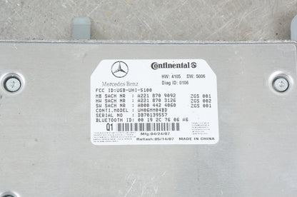 07-10 Mercedes W221 S550 CL550 Bluetooth Communication Controller Module Unit