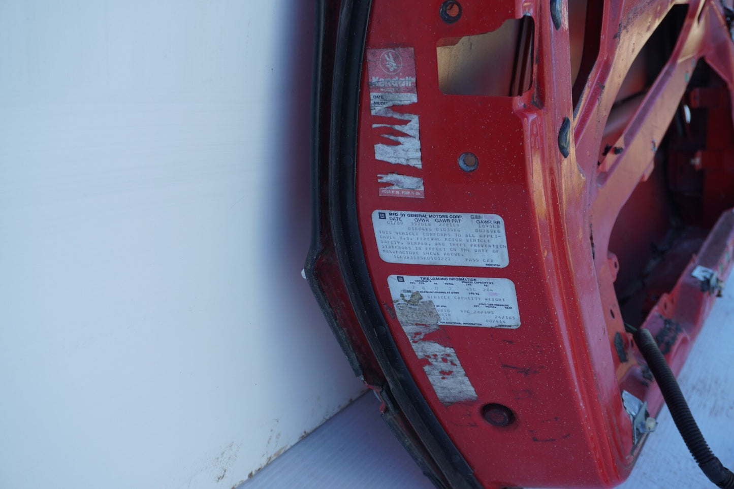 1987-1993 Cadillac Allante FRONT LEFT DRIVER DOOR SHELL OEM