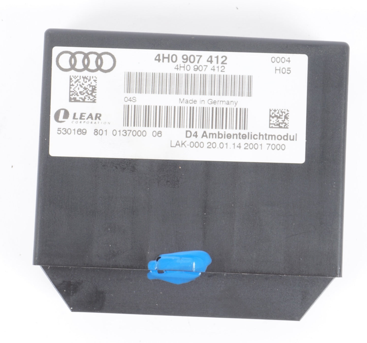 12-17 AUDI A8L A8 Comfort Control Keyless Entry Module 4H0907412 OEM