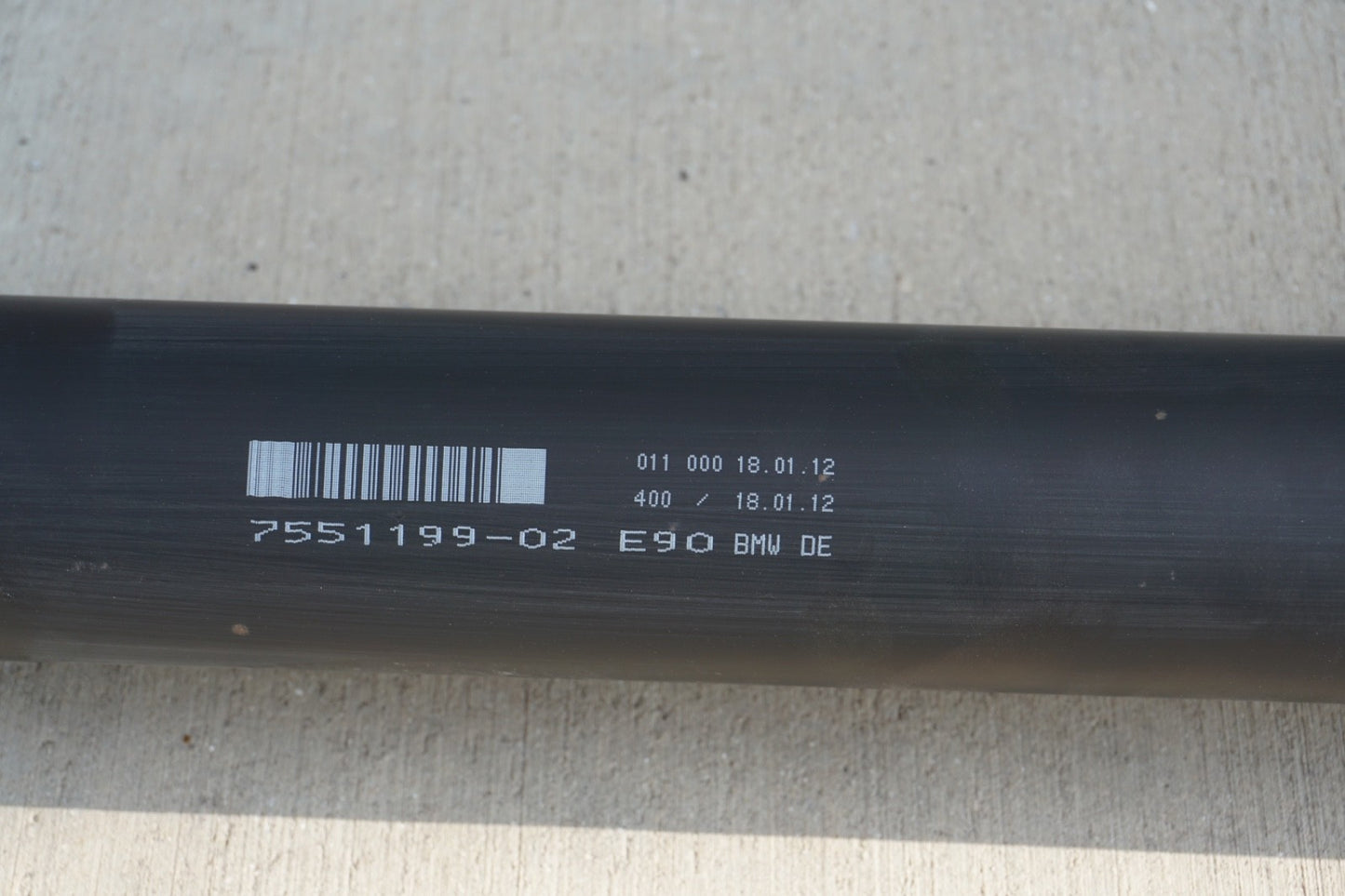 2009 BMW 328i E92 COUPE DRIVE SHAFT LINE RWD AUTOMATIC A/T 7551199