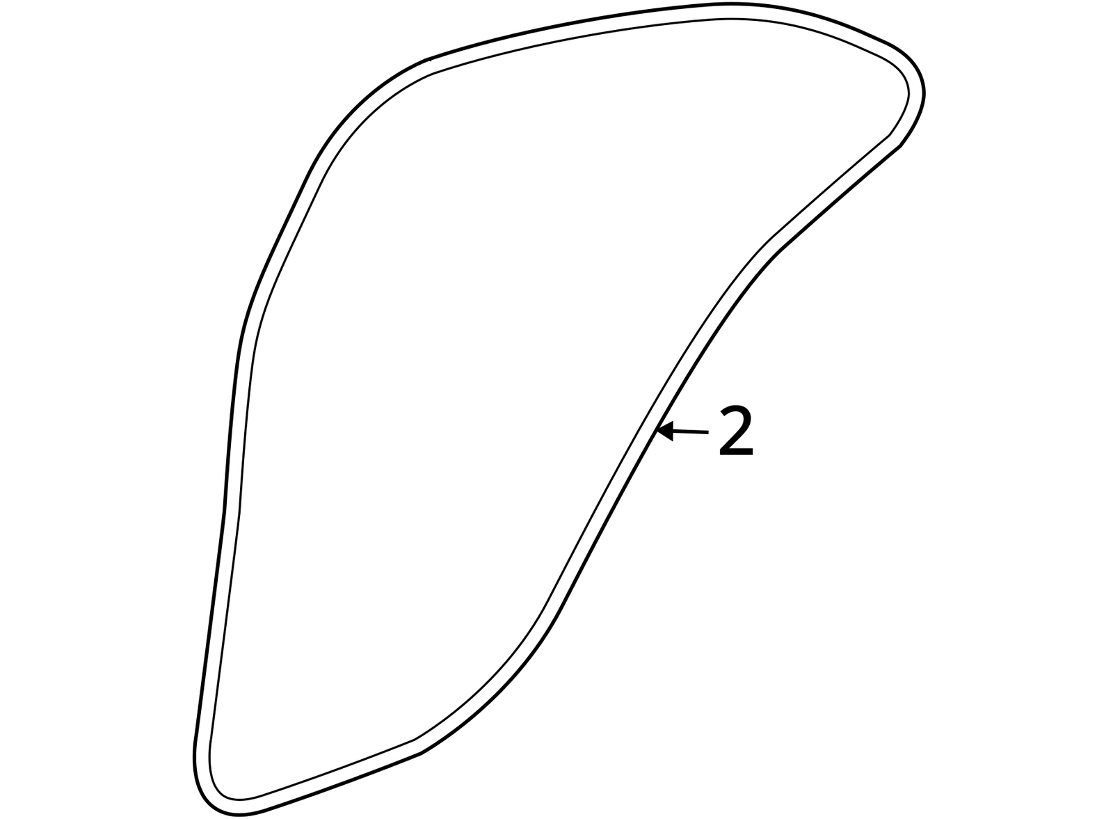2022 - 2025 Mercedes Benz EQB350 EQB300 EQB250 Door Seal Rear Right