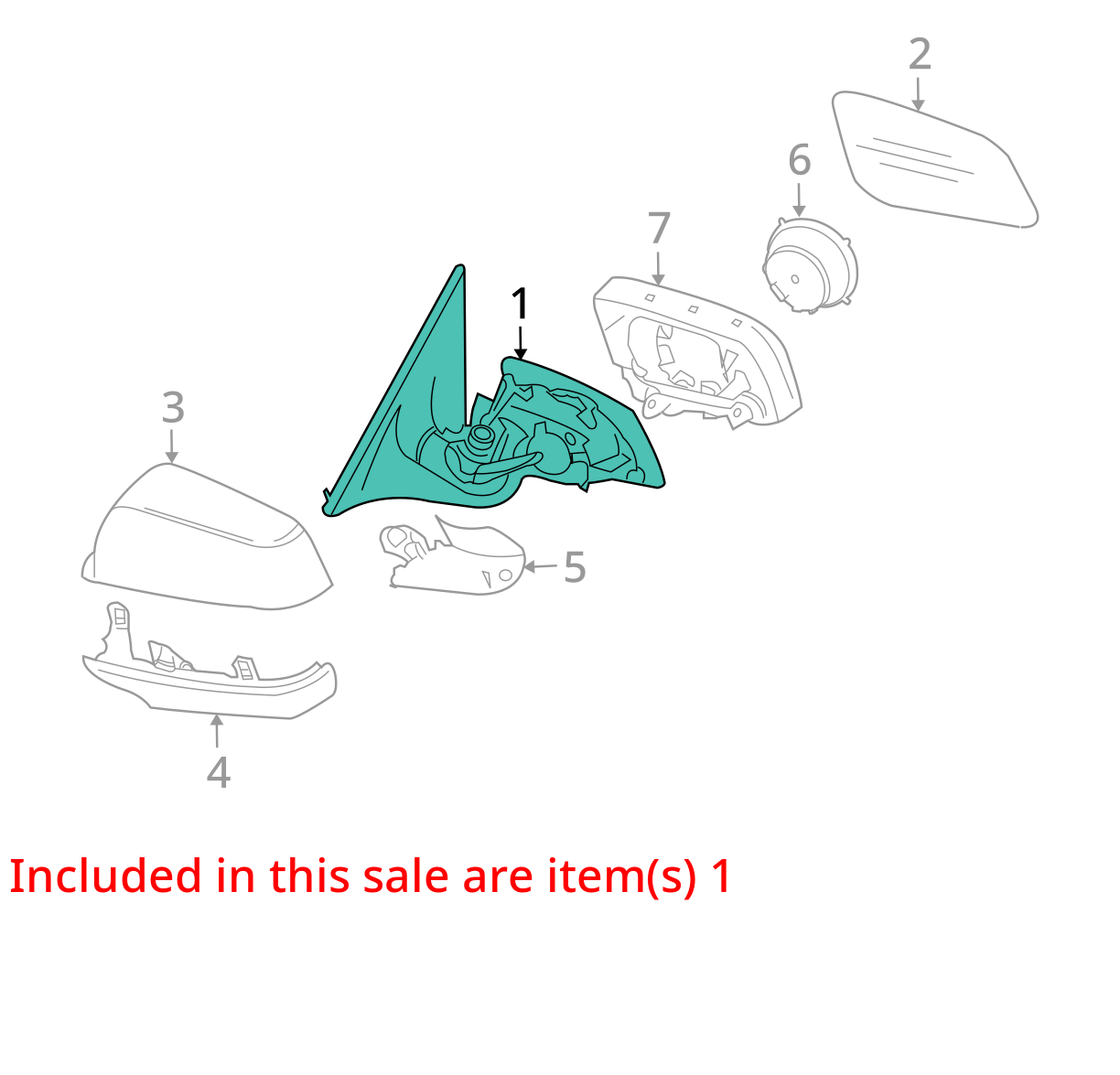 2012 - 2015 BMW 640i 650i Power Side View Mirror Left Driver White Heated