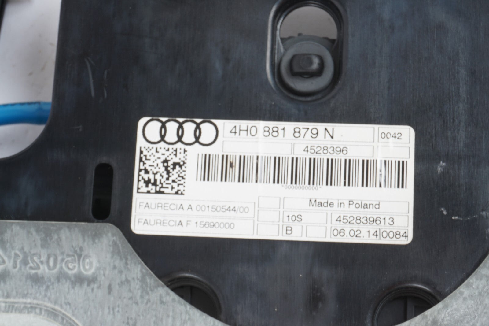 11-17 AUDI A8 A8L S8 FRONT RIGHT PASSENGER SEAT LUMBAR SUPPORT OEM