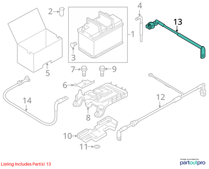 2012-2019 Volkswagen Passat Negative Battery Ground Cable 5C0971235B OEM