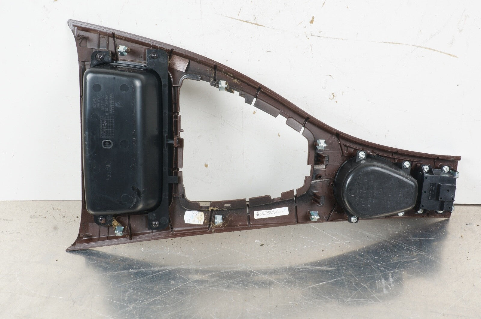 09-12 BMW 328i E90 Front Center Console Shifter Joystick Molding Bezel Wood OEM