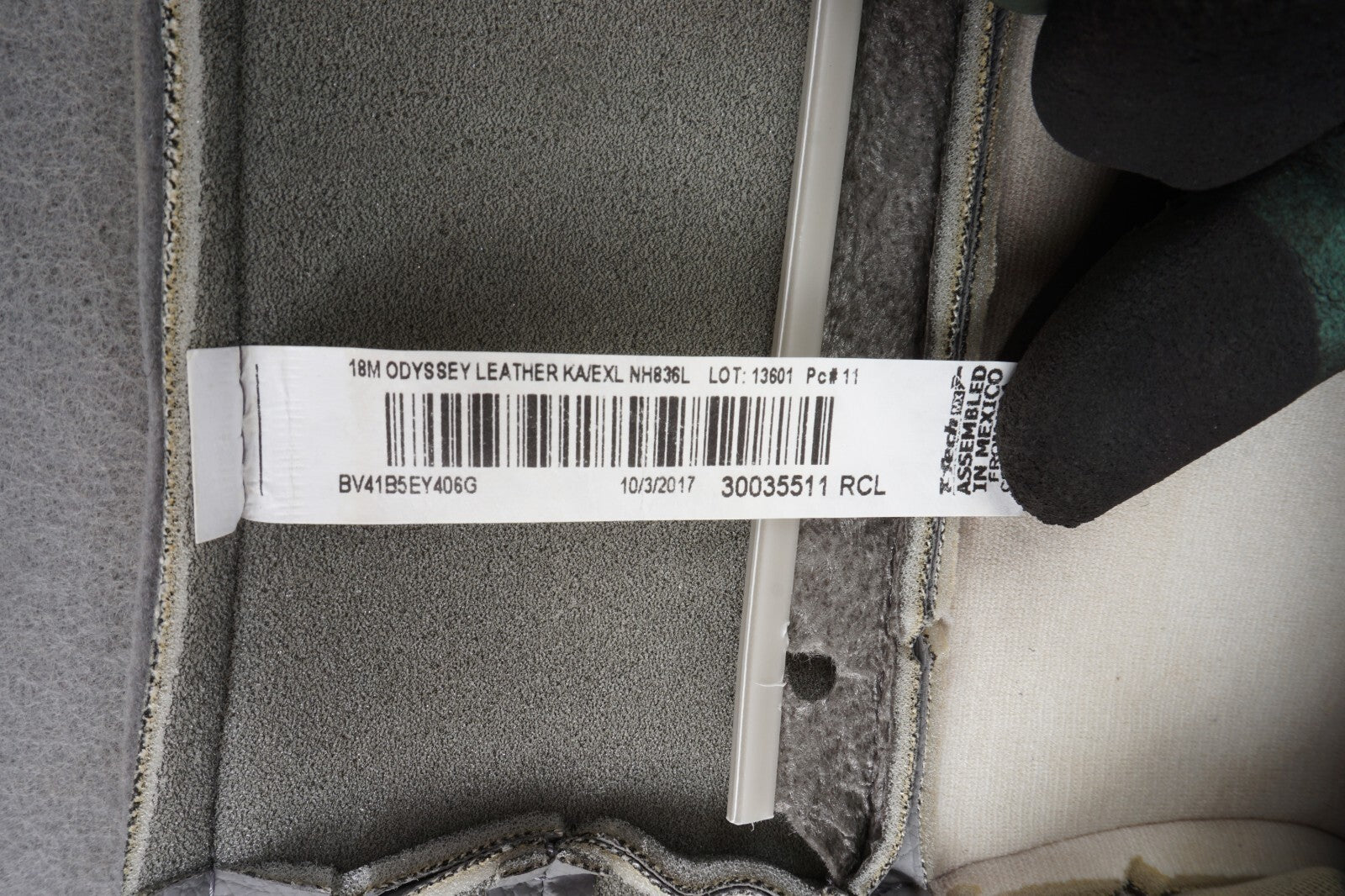 2018 - 2020 Honda Odyssey 3rd Row Left Lower Bottom Seat Cover Cushion OEM