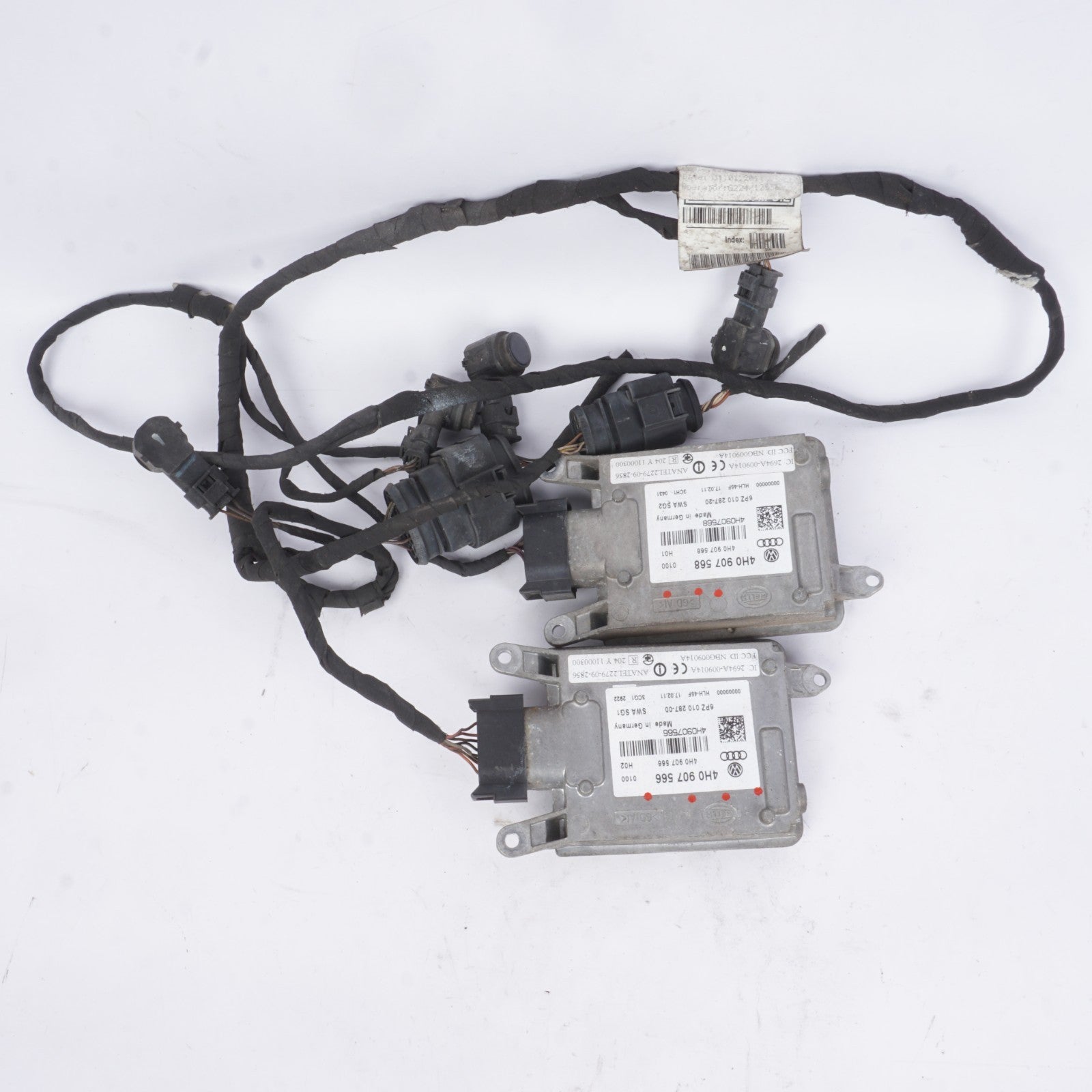 2011 - 2012 Audi A8L Left Blind Spot Control Park Sensor Wire Harness OEM