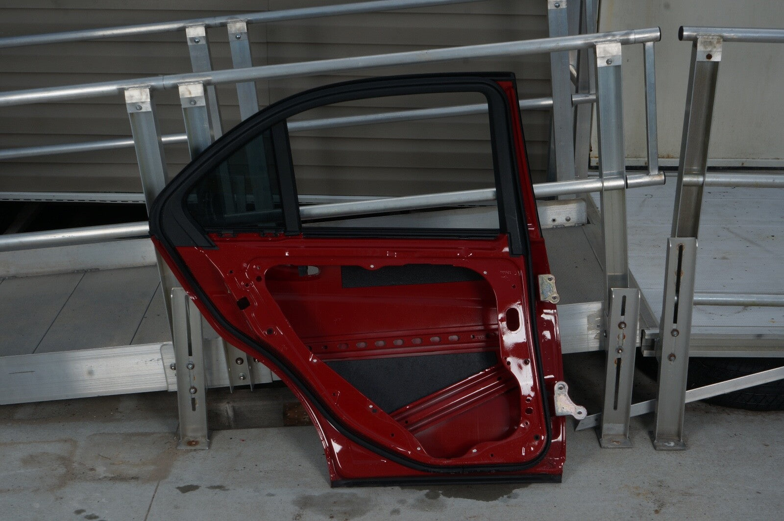08-14 Mercedes C300 C250 C350 Sedan Rear Left Driver Side Door Shell Red OEM