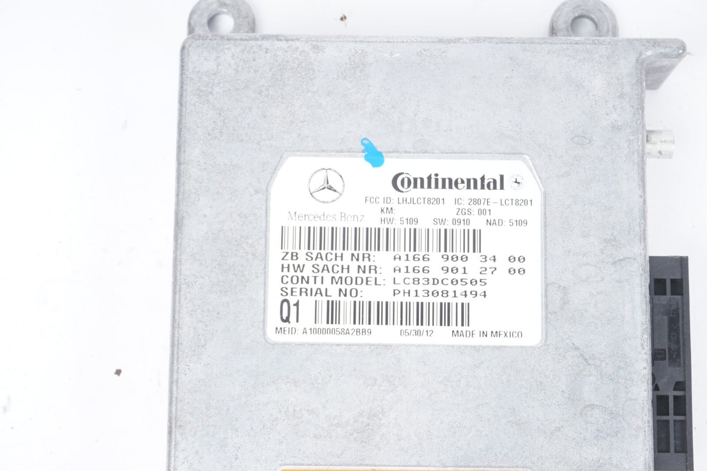 07-13 Mercedes W221 S550 Voice Communication Control Module A1669003400 OEM
