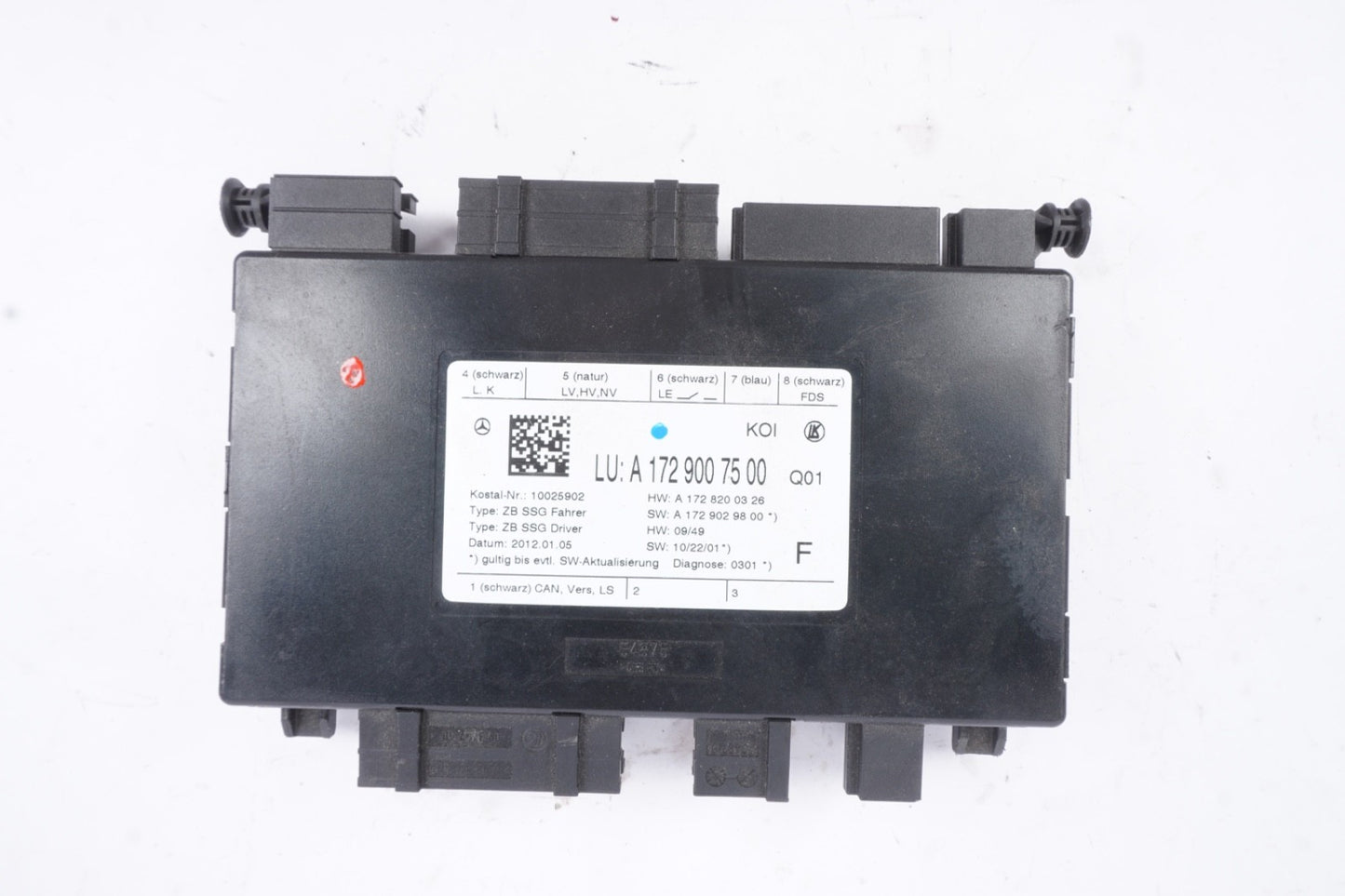 10-18 Mercedes W212 E350 Front Left Side Seat Control Module 1729007500 OEM