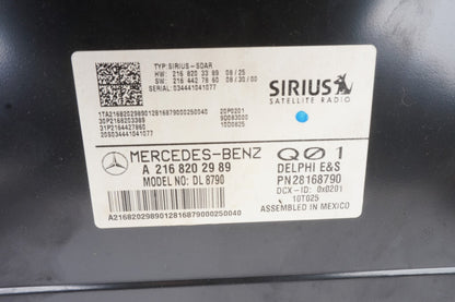 08-11 Mercedes C300 W204 Sirius Satellite Receiver A2168202989  OEM