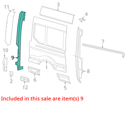 2015 - 2018 FORD Transit-150 SIDE PANEL REAR PILLAR RIGHT EK4Z61280A58A OEM