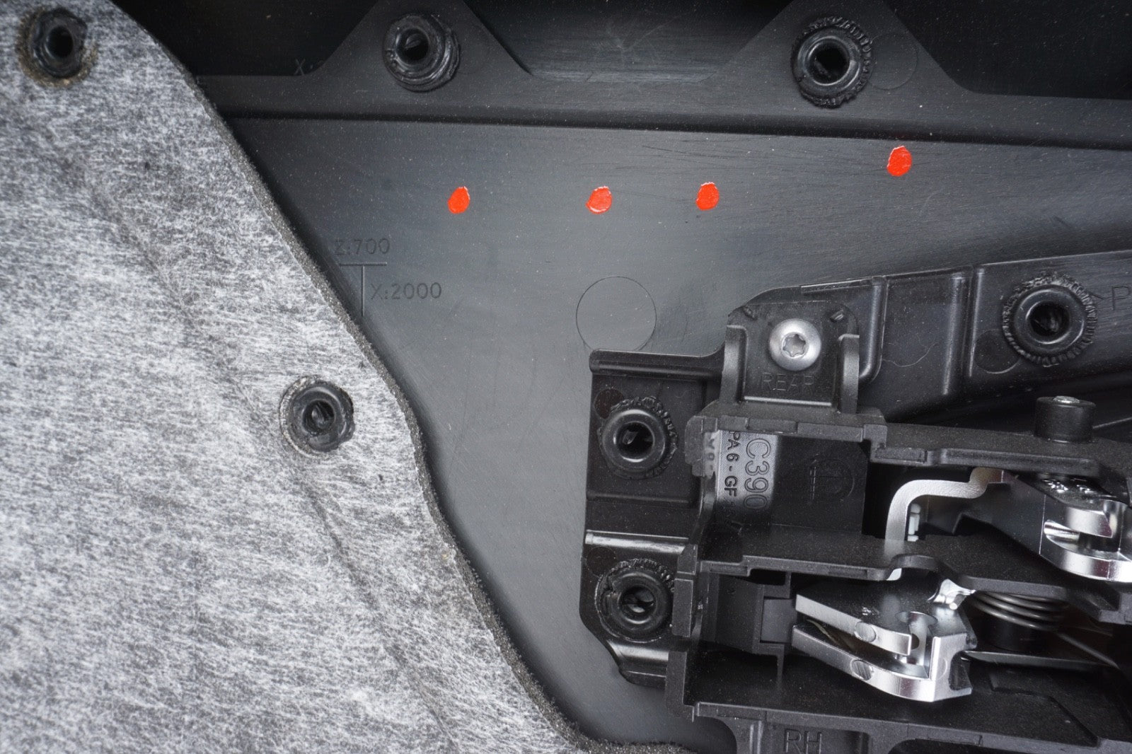 2015 - 2022 Jeep Renegade Rear Right Interior Door Trim Panel Black OEM