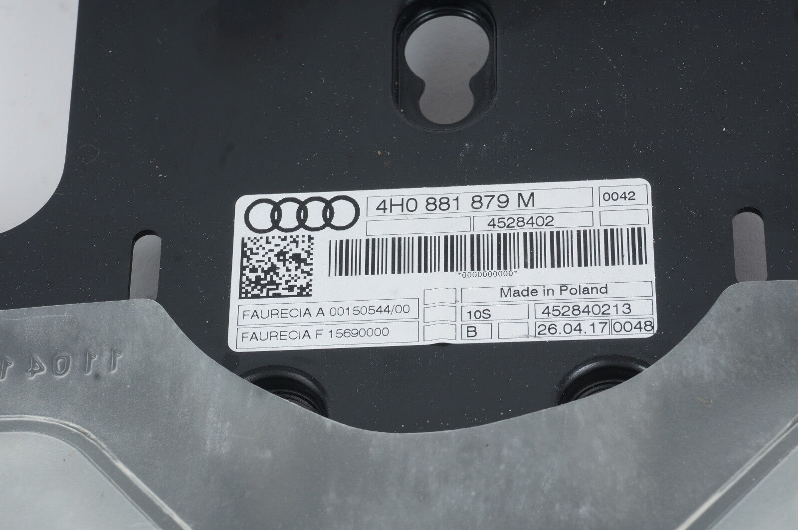 2011 - 2017 AUDI A8 L FRONT RIGHT PASSENGER SIDE SEAT LUMBAR SUPPORT OEM