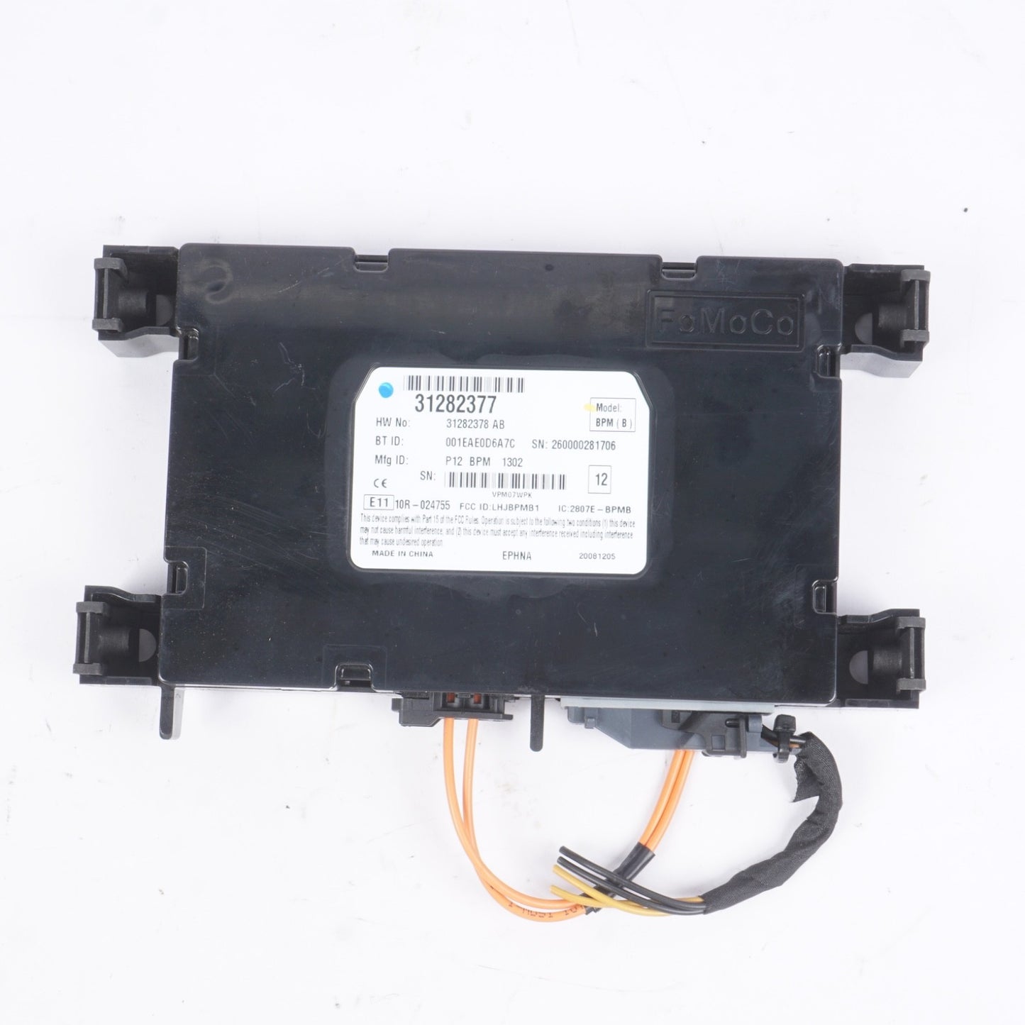 2008 - 2012 VOLVO C70 C30 V50 BLUETOOTH CONTROL MODULE UNIT OEM 31282377