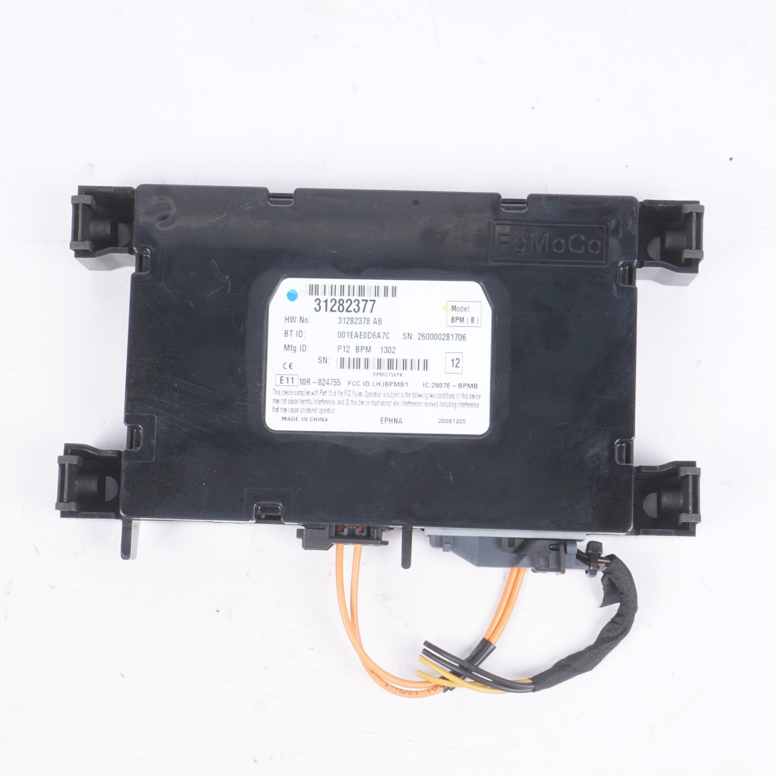 2008 - 2012 VOLVO C70 C30 V50 BLUETOOTH CONTROL MODULE UNIT OEM 31282377
