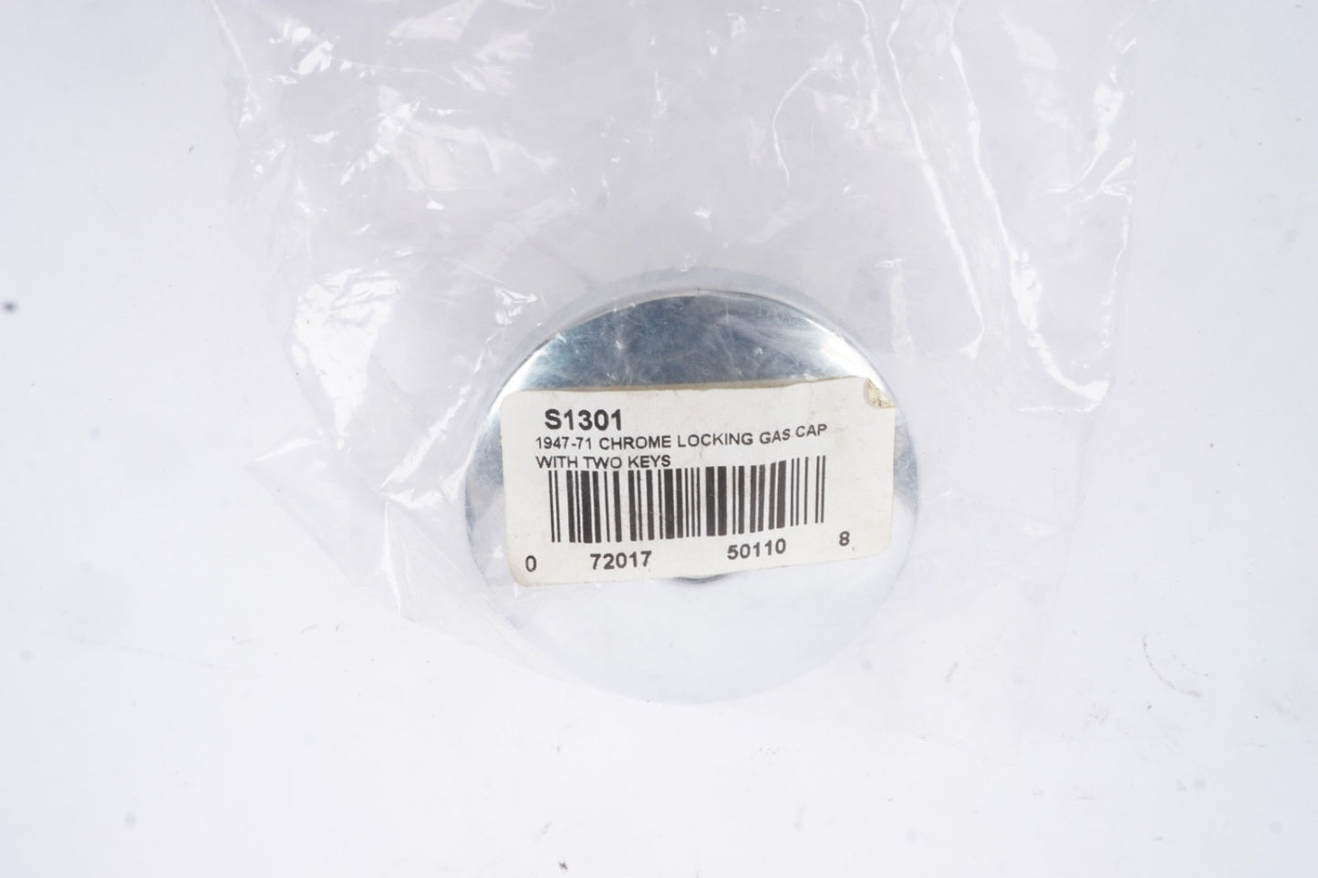 United Pacific S1301 Triple Chrome Vented Locking Gas Cap w/2 Keys