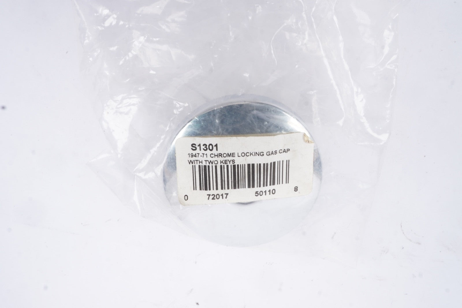 United Pacific S1301 Triple Chrome Vented Locking Gas Cap w/2 Keys