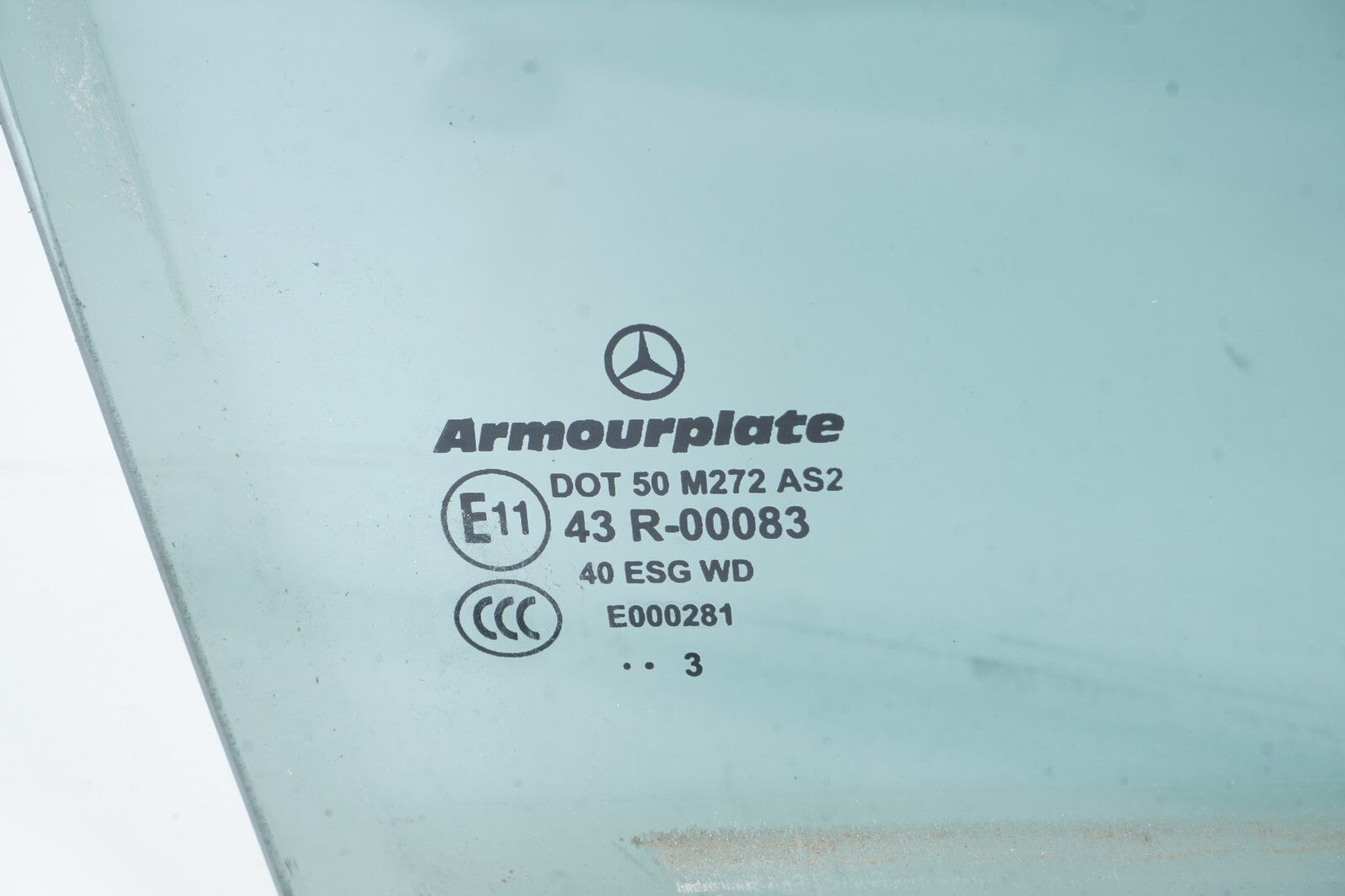 08-14 Mercedes C300 C350 W204 Rear Right Passenger Side Door Window Glass OEM