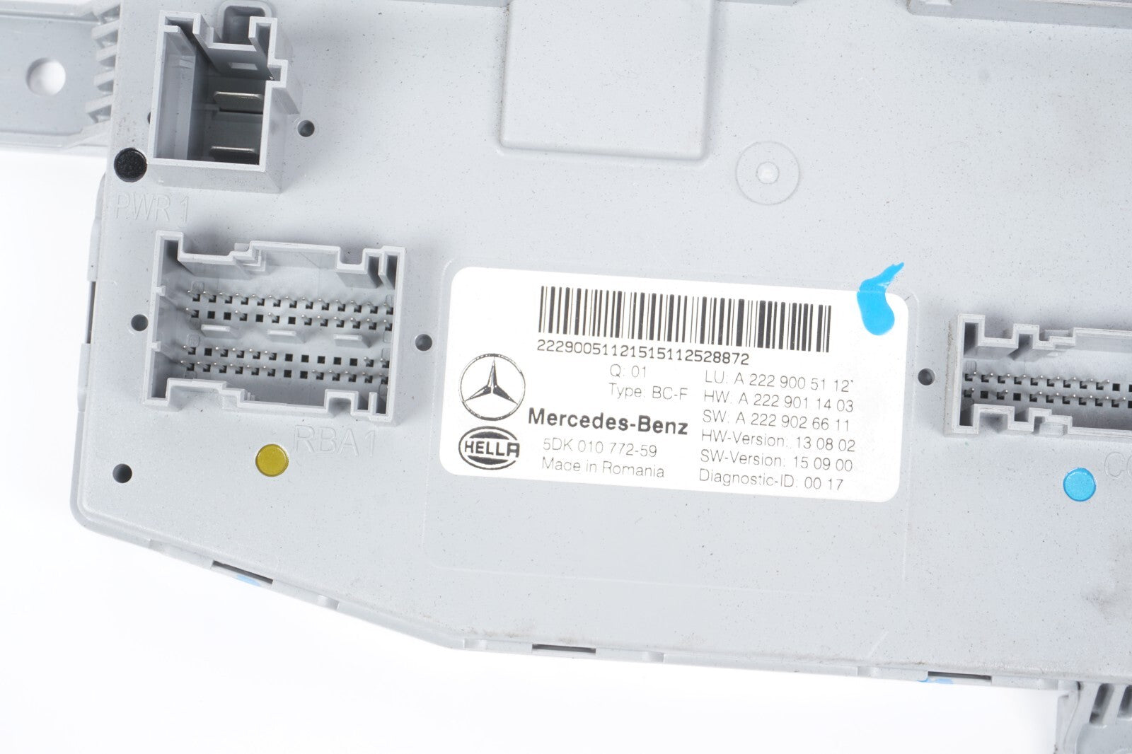 14-17 Mercedes S550 W222 Front Left Side SAM Fuse Box Module 2229005112 OEM