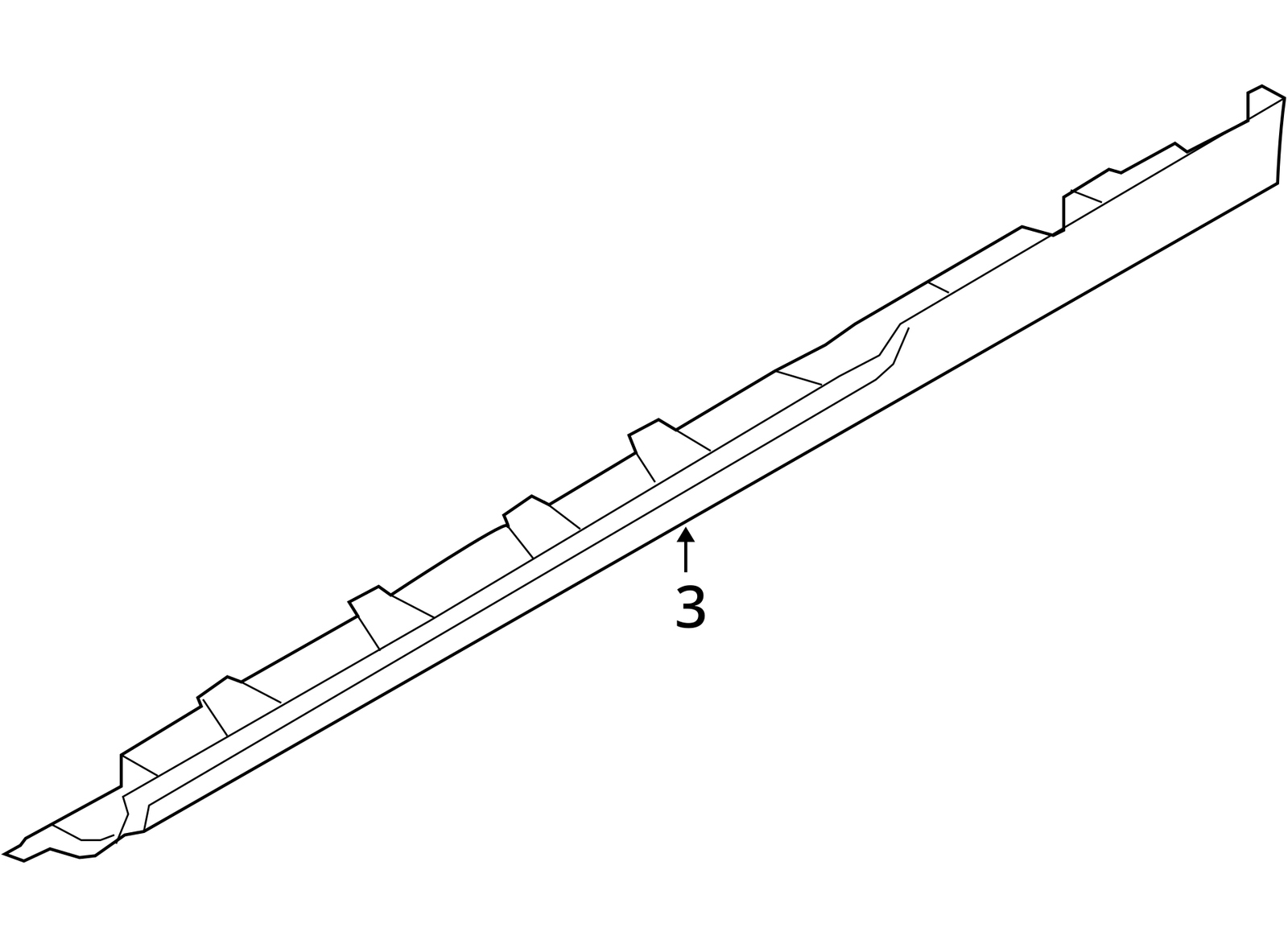 06-13 Volvo C70 2dr Conv Right Passenger Side Rocker Panel Skirt Molding