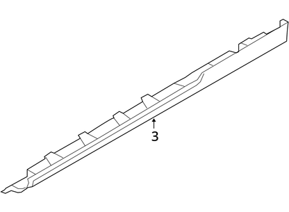 06-13 Volvo C70 2dr Conv Right Passenger Side Rocker Panel Skirt Molding