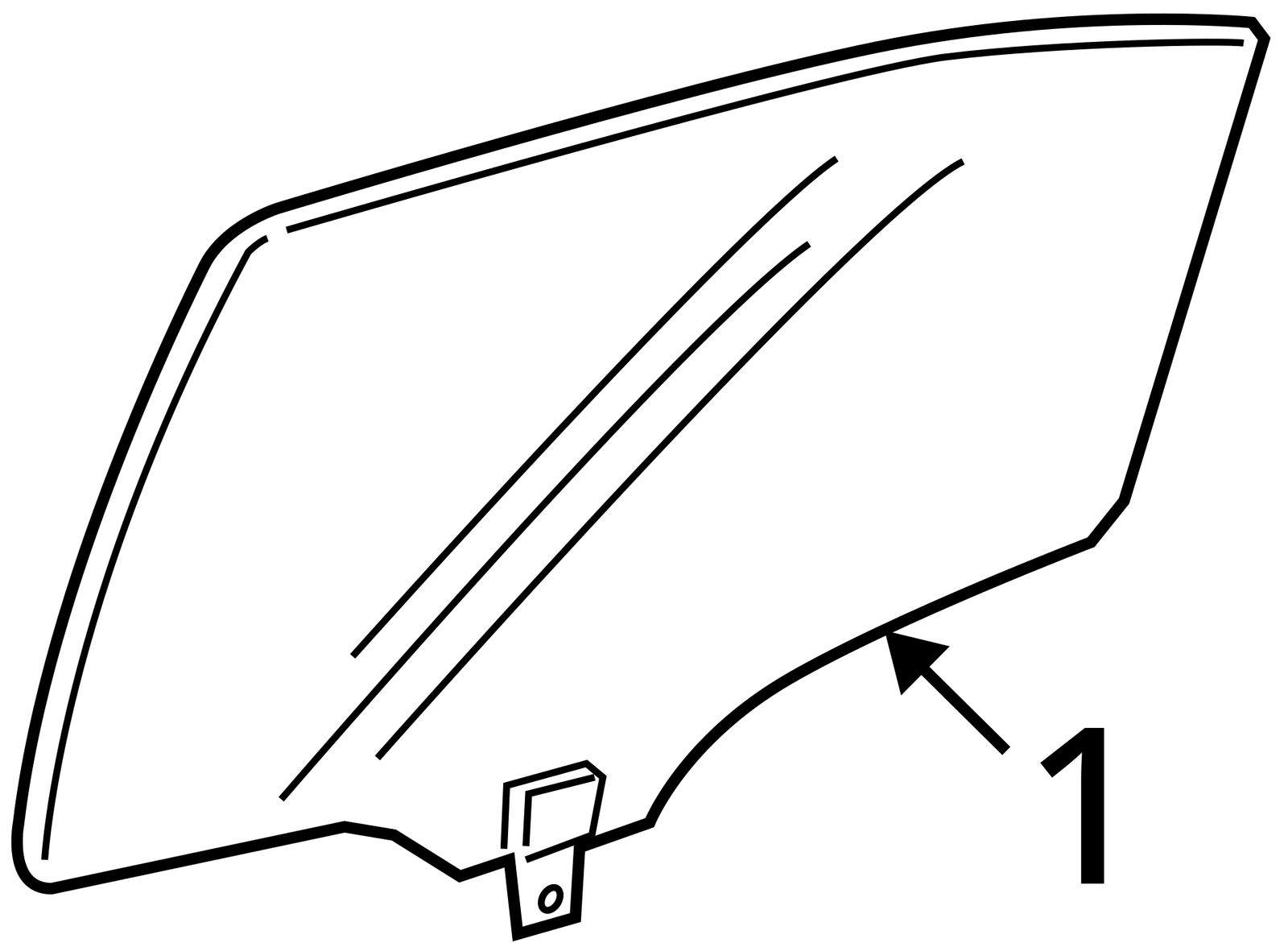 2007 - 2013 Mercedes-Benz S550 Rear Right Side Door Window Glass OEM