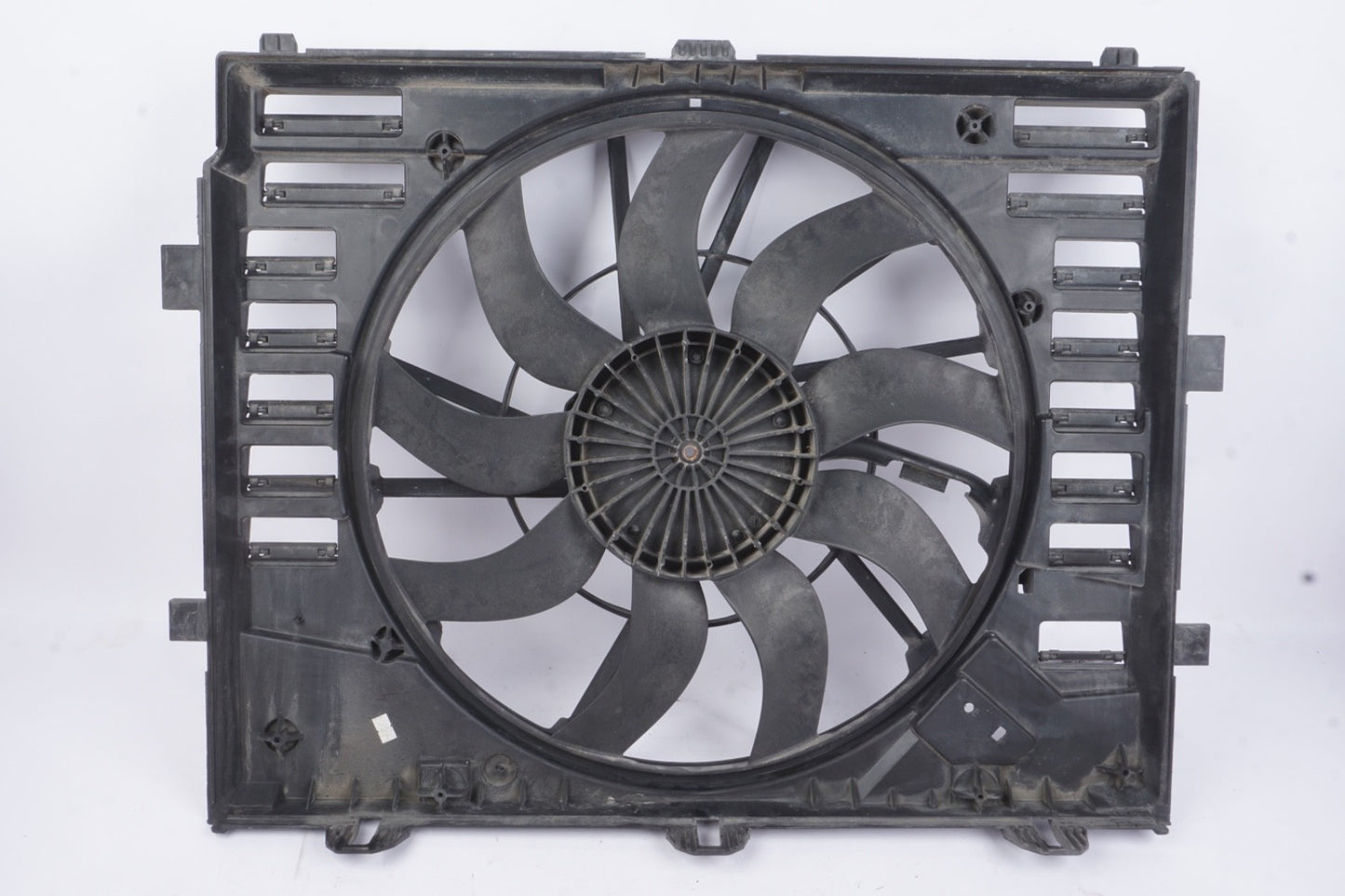 11-18 Porsche Cayenne Turbo 958 Engine Cooling Fan Motor Assembly NO MOTOR