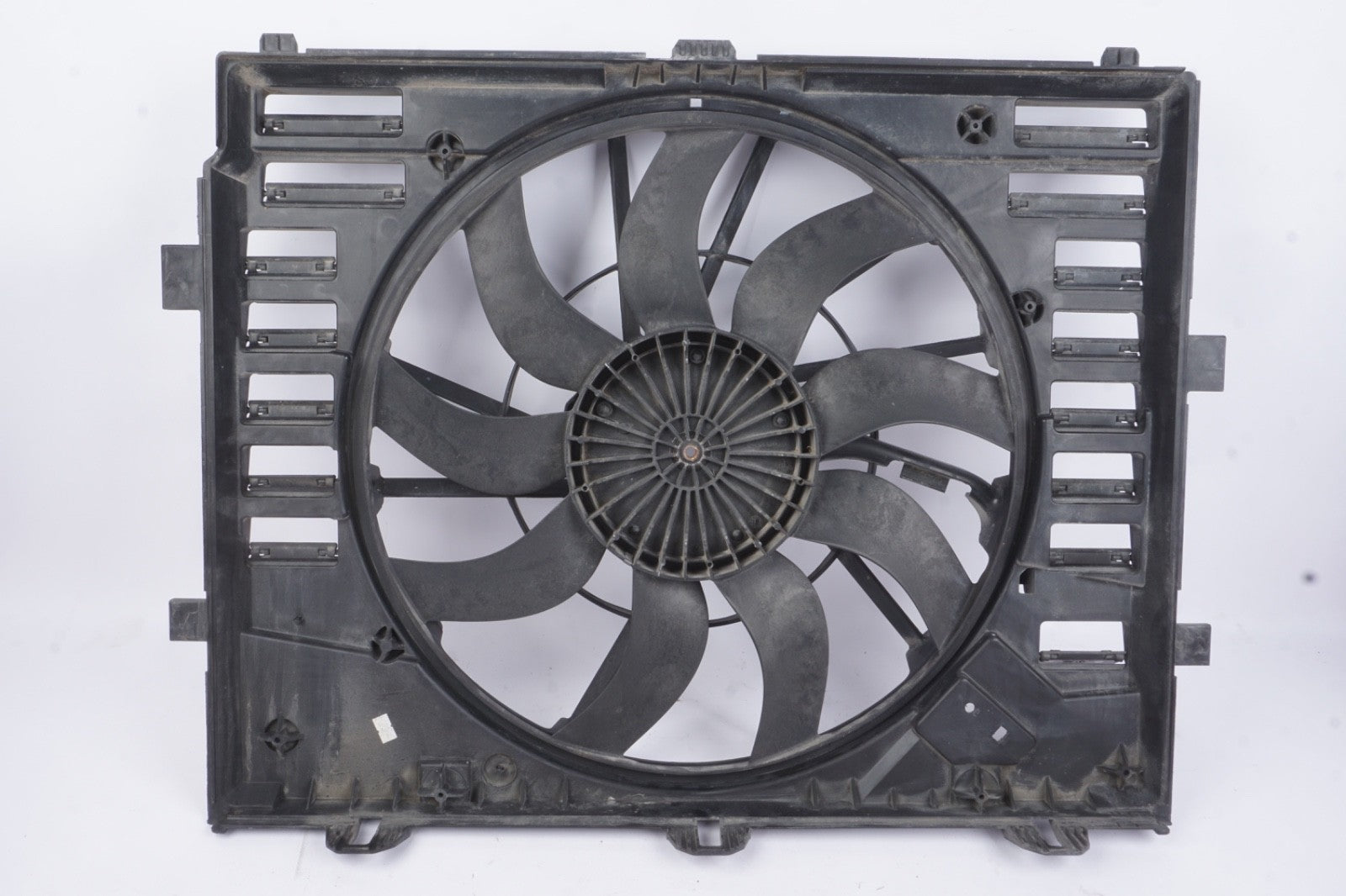 11-18 Porsche Cayenne Turbo 958 Engine Cooling Fan Motor Assembly NO MOTOR