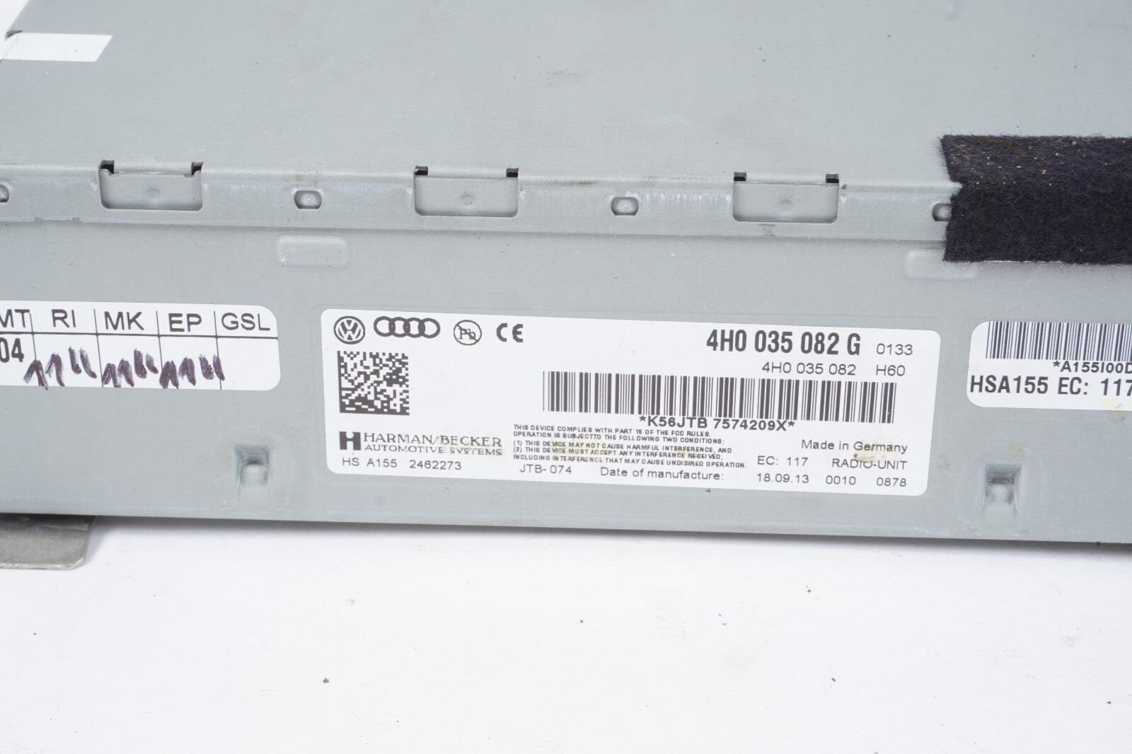 12-17 AUDI A8L A8 AM FM Radio Receiver Module 4H0035082G OEM
