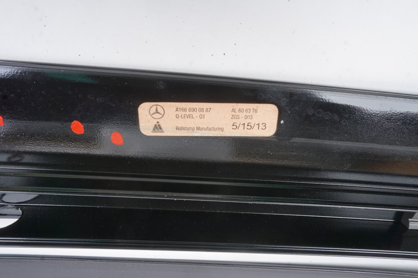 13-16 Mercedes GL450 GL550 GL350 Rear Left & Right Door Applique Molding  OEM
