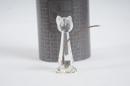 Vintage Swarovski Silver Crystal Cat (Art.7634NR070000) Figurine - Austria 