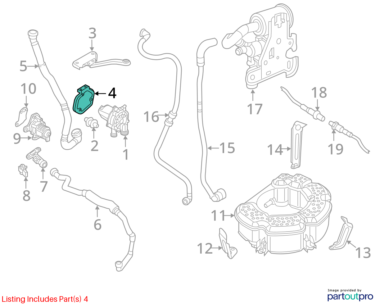 2014-2017 Volkswagen Passat 1.8L Engine Secondary Air Injection Pump OEM