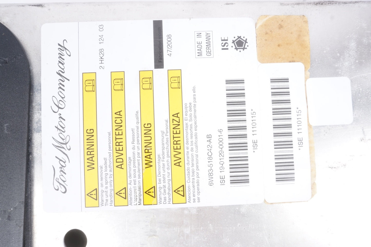 2006 - 2013 Volvo C70 Left Side Rear Roll Over Protection Bar Oem
