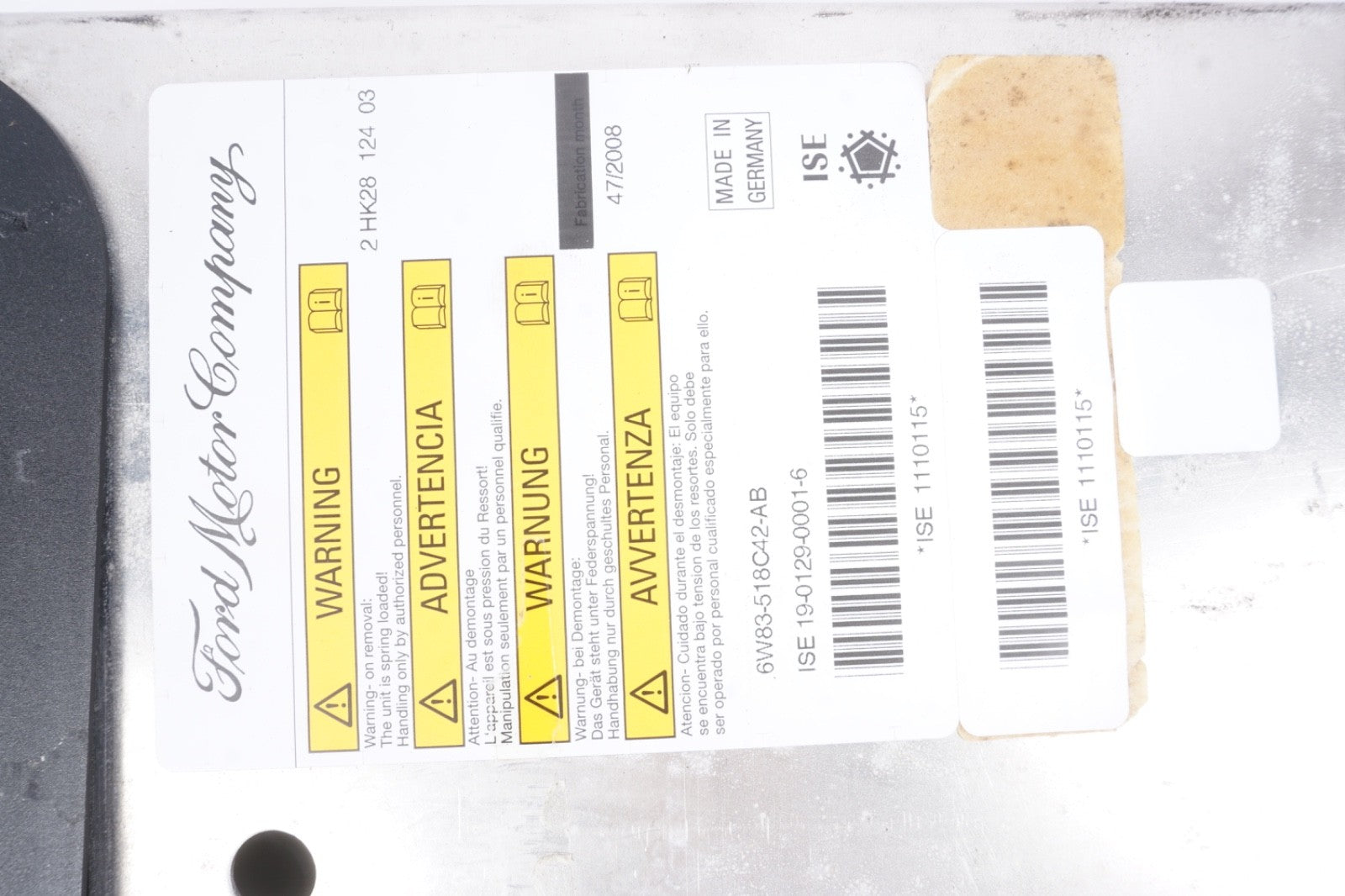 2006 - 2013 Volvo C70 Left Side Rear Roll Over Protection Bar Oem