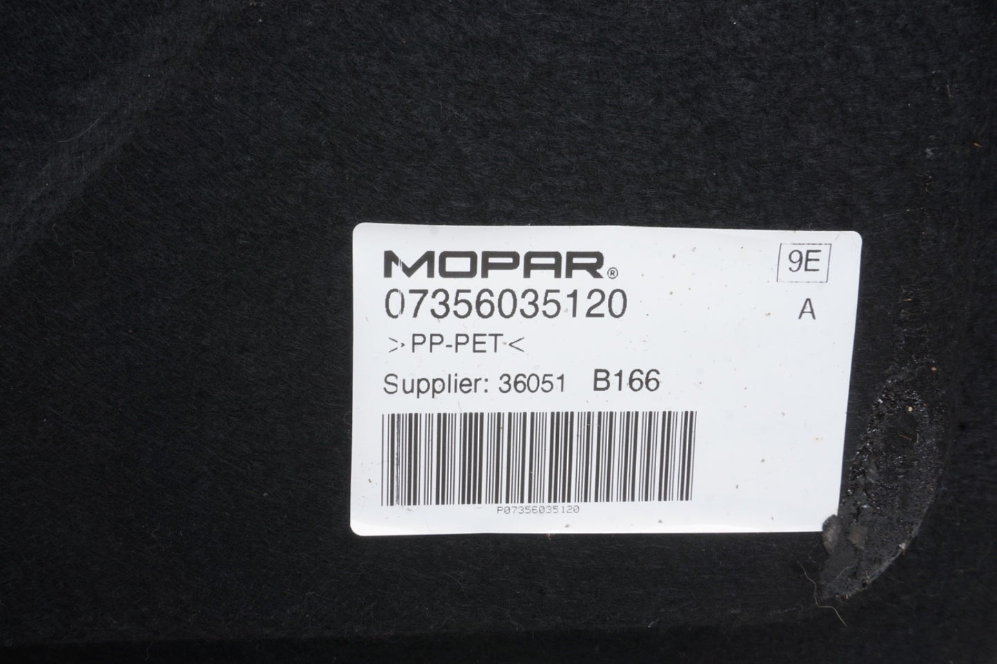 2015 - 2020 Jeep Renegade Trunk Cargo Tire Floor Carpet Liner Mat Panel OEM