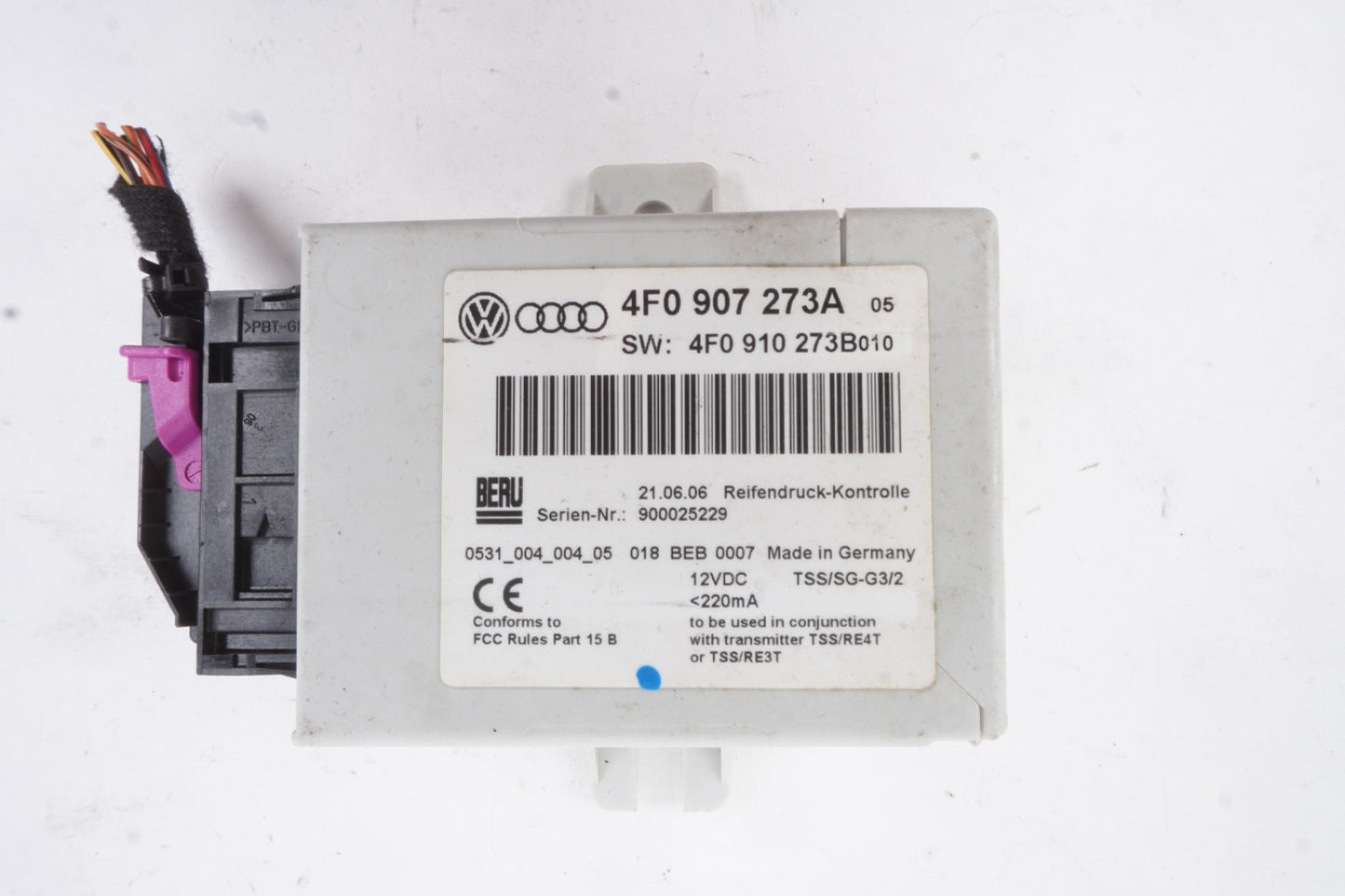 2005 - 2011 Audi A6 Tire Pressure Sensor Monitor System TPMS Control Module Unit