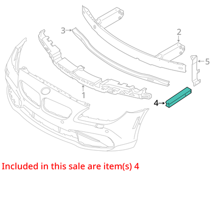 2012 - 2019 BMW 640i 650i Front Bumper Deformation Bracket Right OEM Used