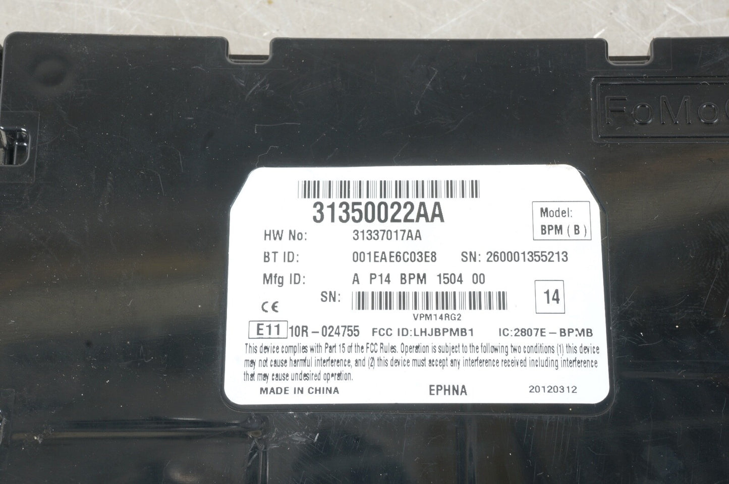 11 12 13 Volvo C70 Telephone Control Module 31350022AA
