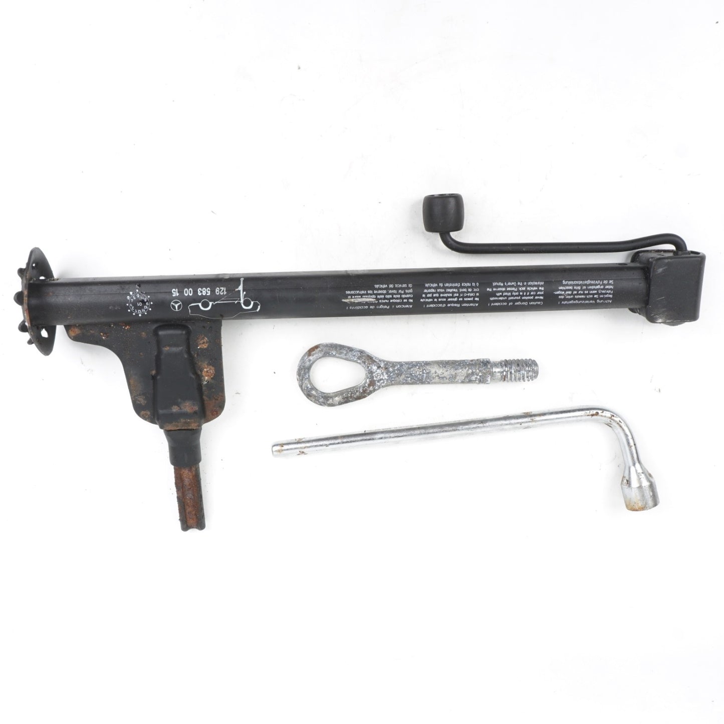 03-12 Mercedes SL500 SL55 AMG Emergency Spare Tire Jack Tool Kit A1295830015 Oem