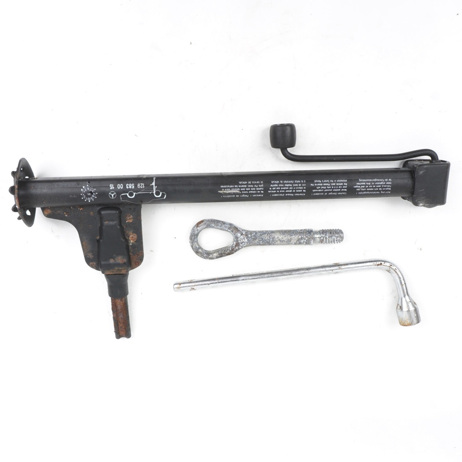 03-12 Mercedes SL500 SL55 AMG Emergency Spare Tire Jack Tool Kit A1295830015 Oem