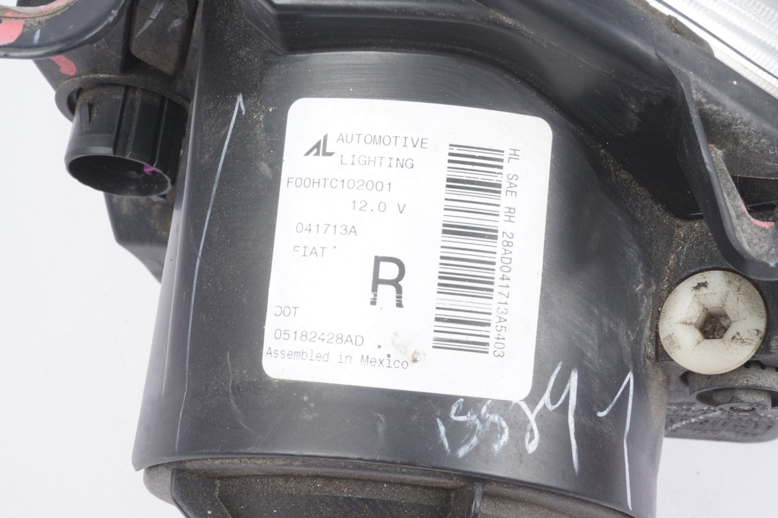 2012 - 2019 Fiat 500 Halogen Headlight Passenger Right RH OEM