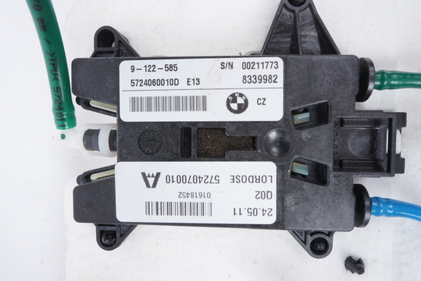09 - 2012 BMW 750 SEAT LUMBAR SUPPORT LORDOSIS PAD & PUMP 9122585/586 8339982
