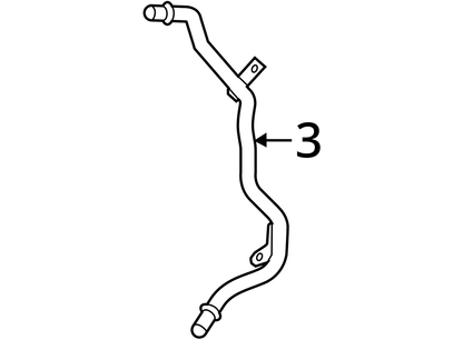 2011 - 2012 Audi A8 Quattro Rear Left Coolant Hose Tube Line OEM