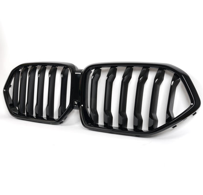 For 2020-2023 BMW X6 G06 Gloss Black Single Slat Front Kidney Grill Grille