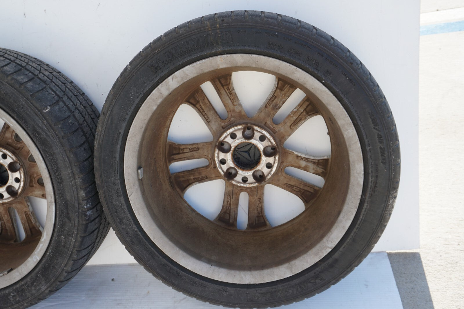08-14 Mercedes C250 C300 C350 W204 ALLOY WHEEL RIM & TIRE R17 SET OF 4 OEM