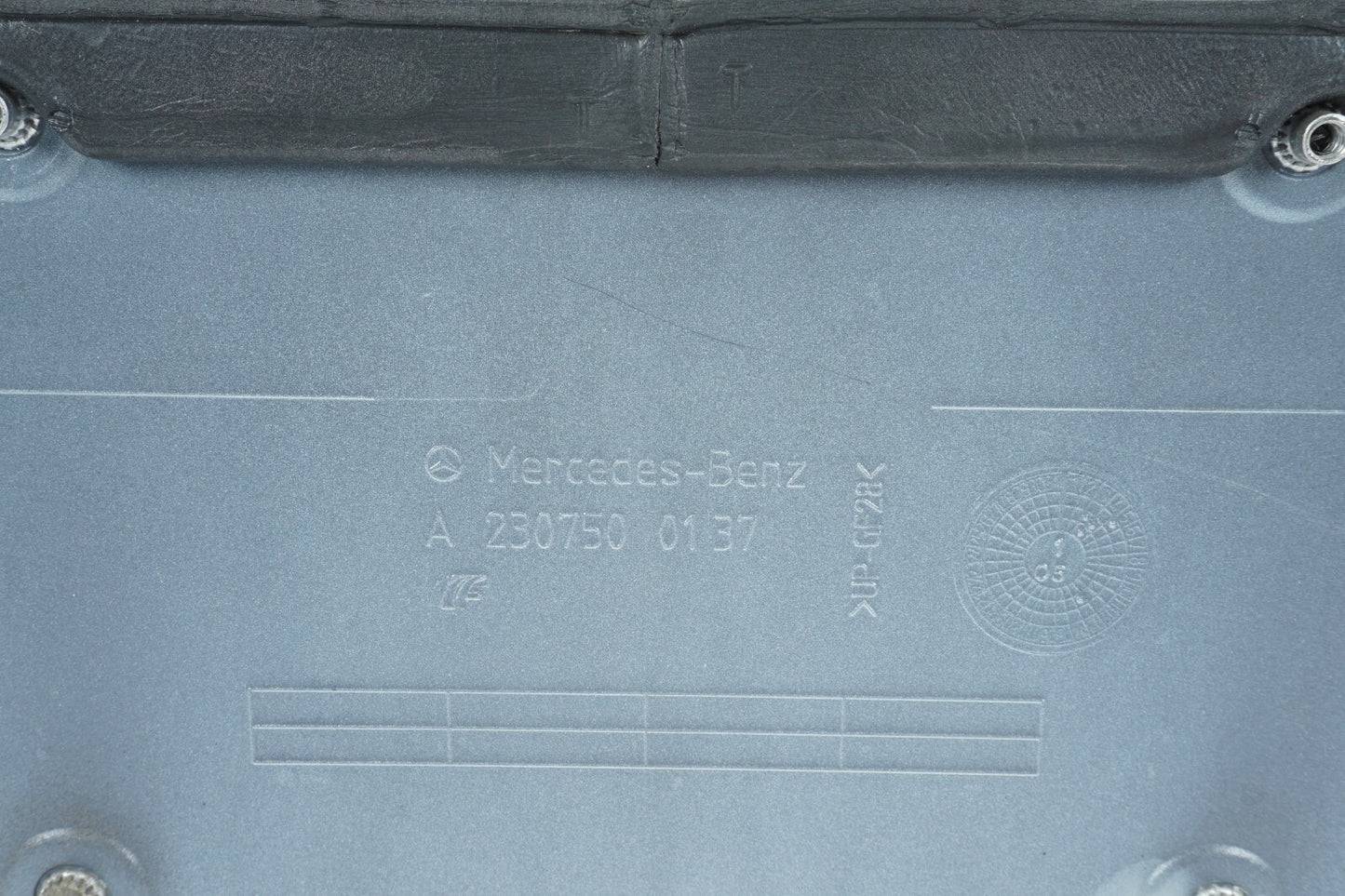 2003 - 2012 Mercedes SL500 R230Trunk Lid License Plate Holder   OEM