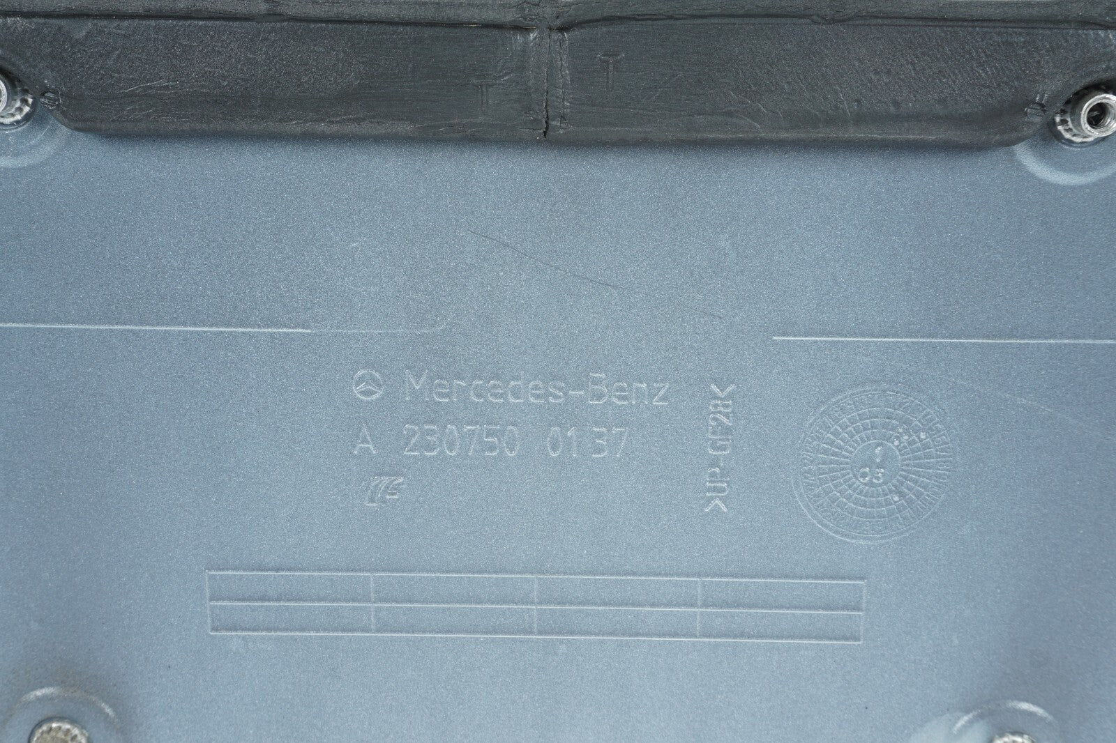 2003 - 2012 Mercedes SL500 R230Trunk Lid License Plate Holder   OEM